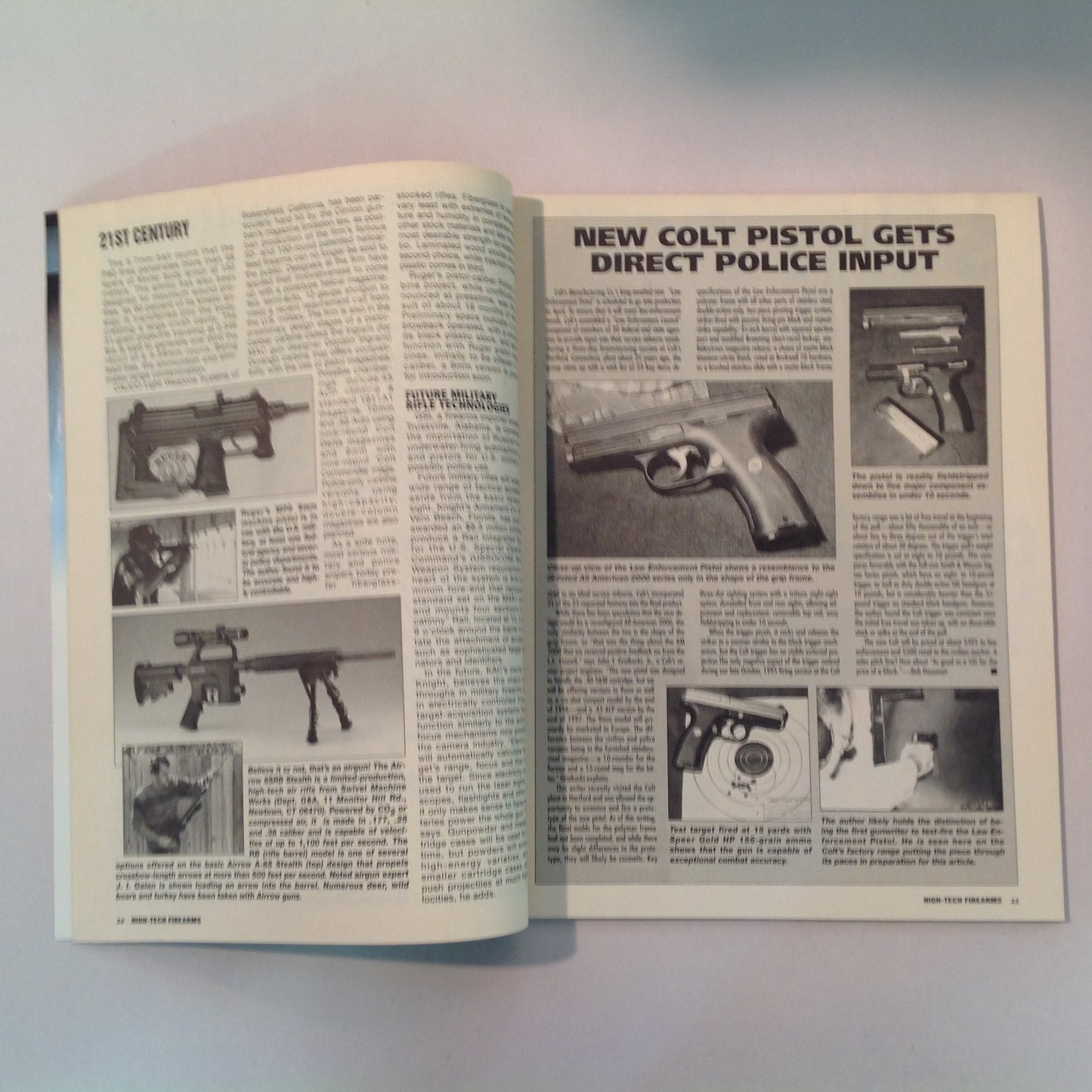 Vintage 1994 Guns & Ammo Magazine Presents High-Tech Firearms Handguns and Rifles of the 21st Century!