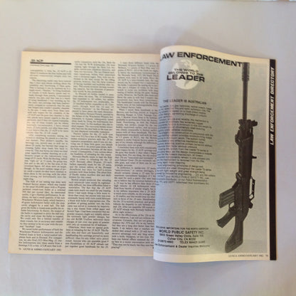 Vintage Jan 1982 Guns & Ammo Magazine .25 ACP Uzi