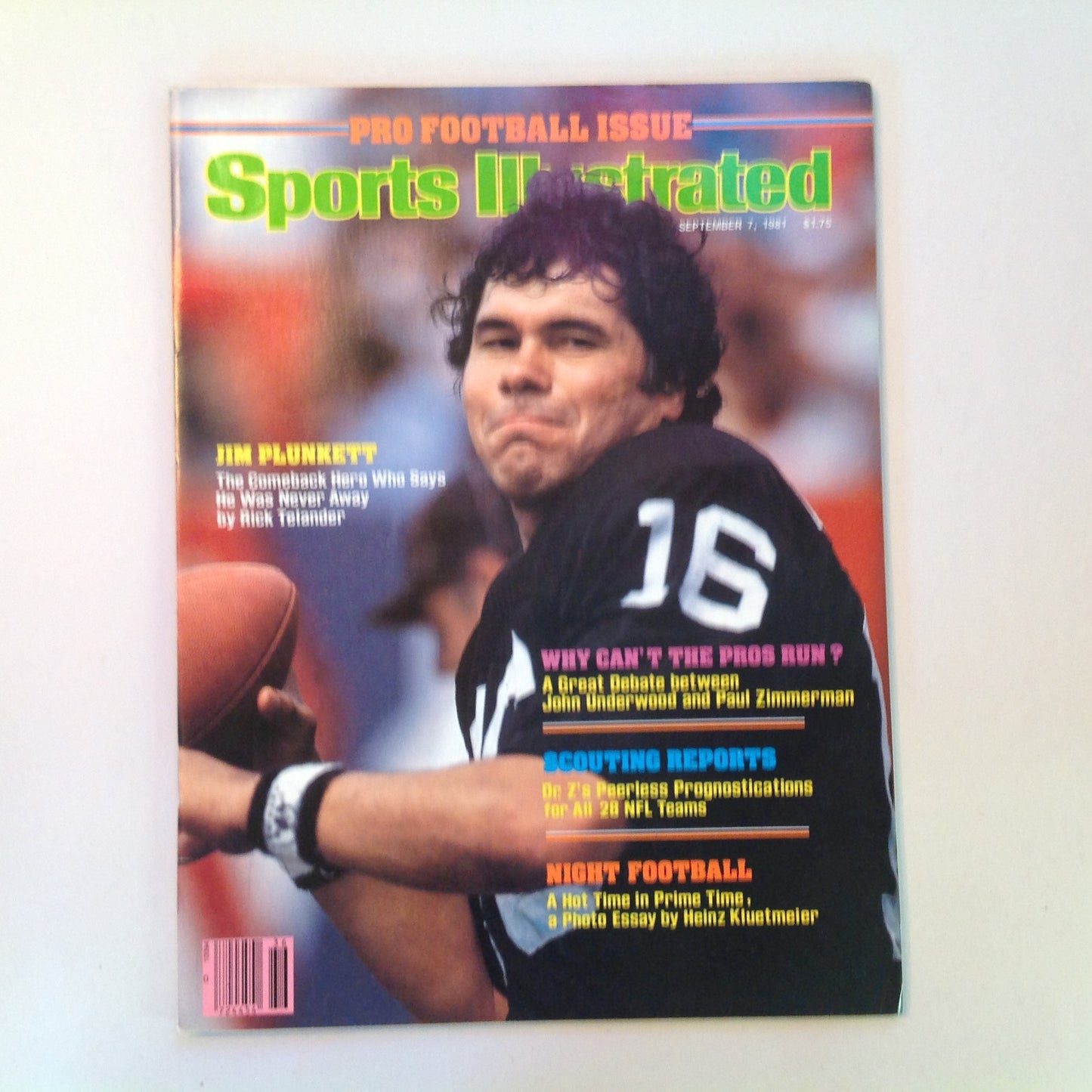 Vintage Sep 7 1981 Sports Illustrated Magazine Pro Football Issue Jim Plunkett