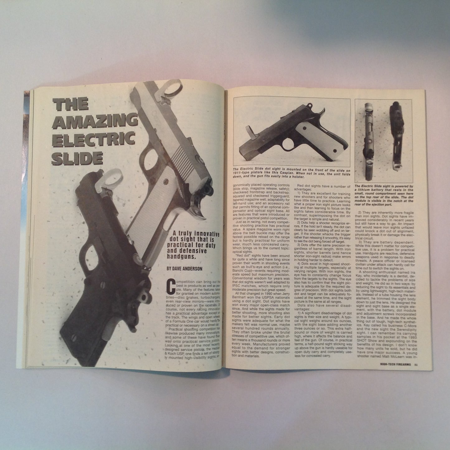 Vintage 1994 Guns & Ammo Magazine Presents High-Tech Firearms Handguns and Rifles of the 21st Century!