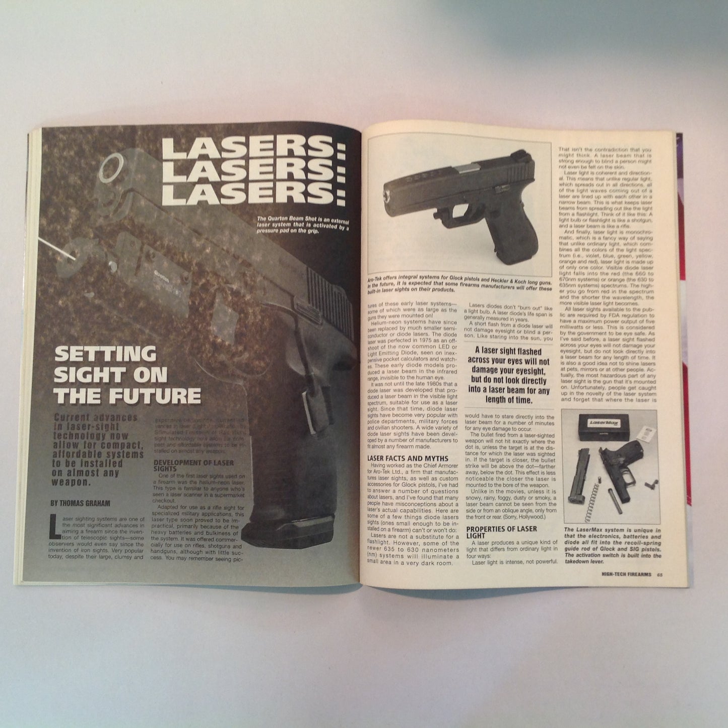 Vintage 1994 Guns & Ammo Magazine Presents High-Tech Firearms Handguns and Rifles of the 21st Century!