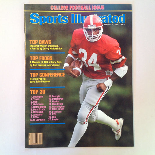 Vintage Aug 31 1981 Sports Illustrated Magazine College Football Issue Herschel