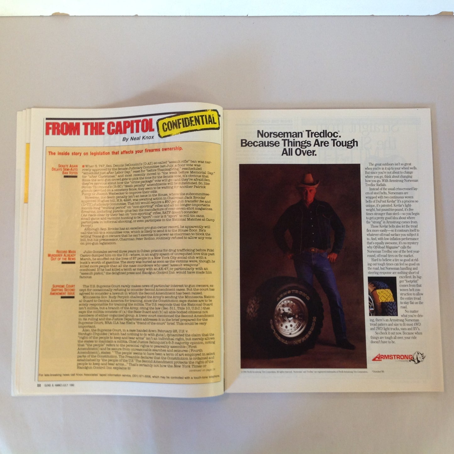 Vintage Jul 1990 Guns & Ammo Magazine .357 Magnum All American Handgun