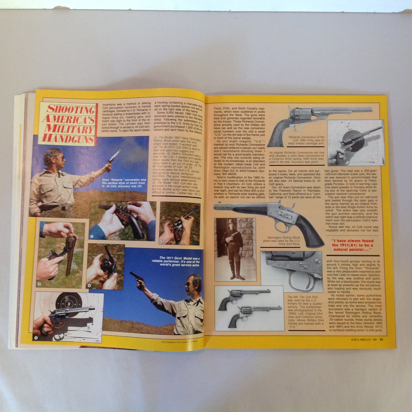 Vintage Jul 1990 Guns & Ammo Magazine .357 Magnum All American Handgun