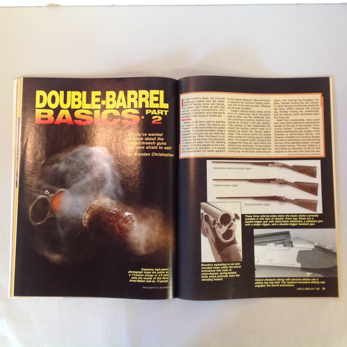 Vintage Jul 1990 Guns & Ammo Magazine .357 Magnum All American Handgun