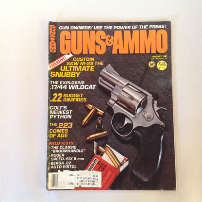 Vintage Jan 1981 Guns & Ammo Magazine Custom S&W M-29 Ultimate Snubby