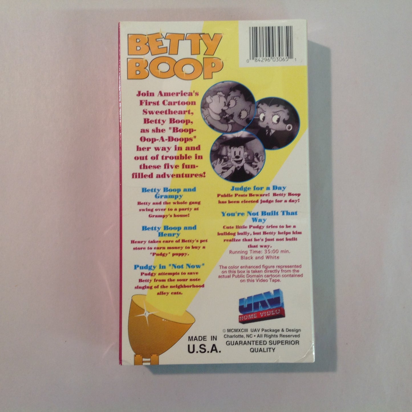 Vintage 1993 UAV Home Video VHS Cassette All-Time Classic Cartoon: Betty Boop Volume 2 Sealed