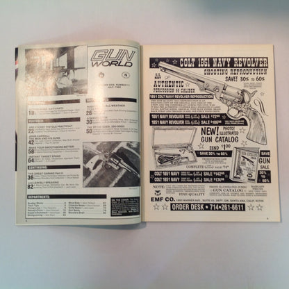 Vintage Jul 1989 Gun World Magazine .50 Action Express Ruger 77/22 .250 Savage XP-100 Practical Pocket Pistols