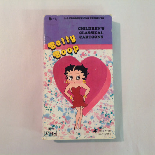 Vintage 1987 3-G Home Video VHS Cassette Children's Classical Cartoons: Betty Boop 4 Fully Animated Cartoons