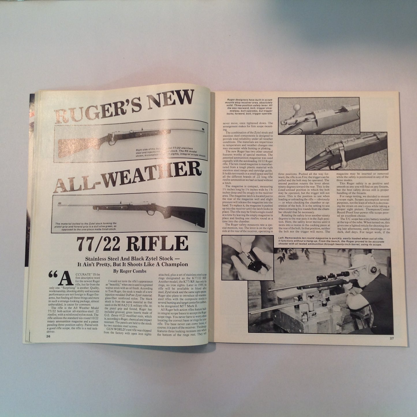 Vintage Jul 1989 Gun World Magazine .50 Action Express Ruger 77/22 .250 Savage XP-100 Practical Pocket Pistols