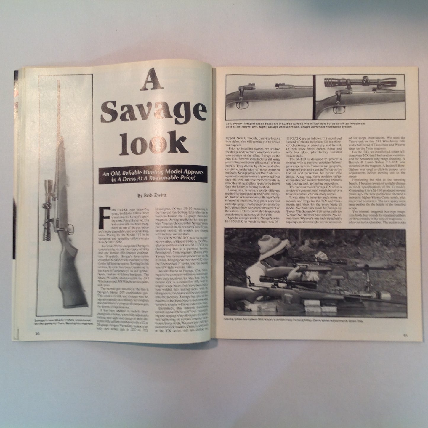 Vintage Jul 1989 Gun World Magazine .50 Action Express Ruger 77/22 .250 Savage XP-100 Practical Pocket Pistols
