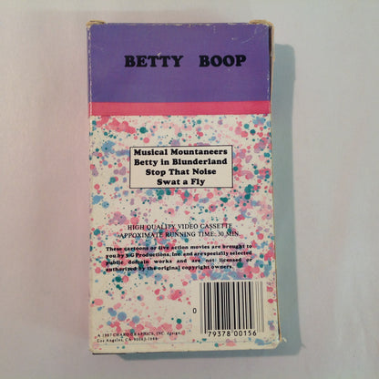 Vintage 1987 3-G Home Video VHS Cassette Children's Classical Cartoons: Betty Boop 4 Fully Animated Cartoons