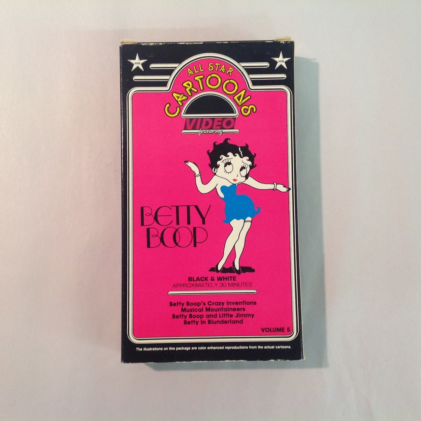 Vintage 1990's Metavideo VHS Cassette All-Star Cartoons Video Featuring Betty Boop Volume 5