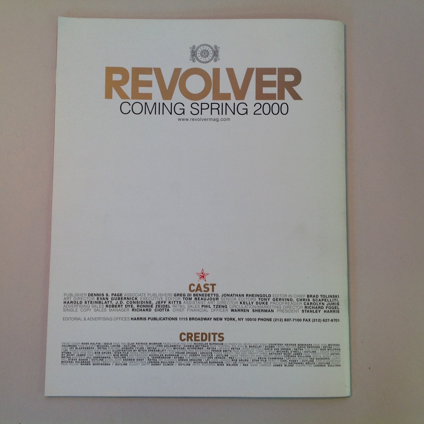 Vintage 1999 Revolver Magazine Premiere Issue Music Rock Pop Rap Punk Metal First