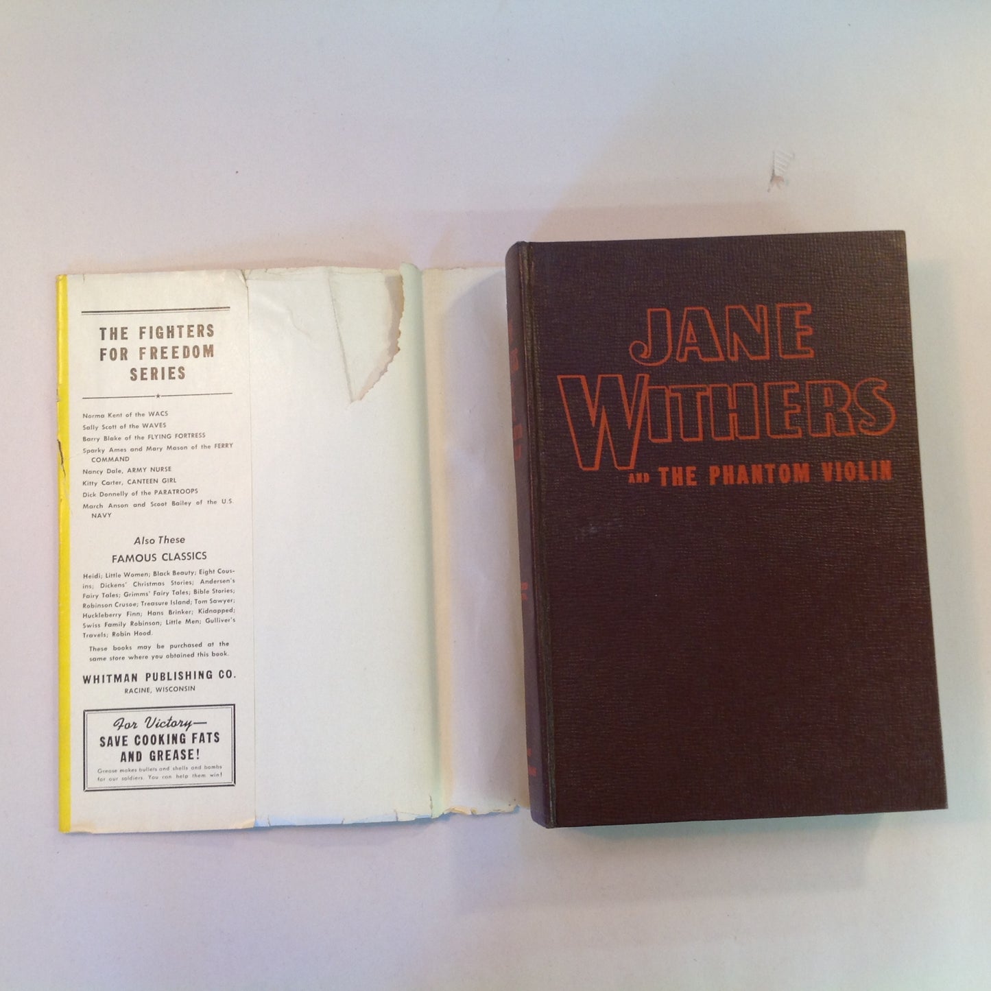 Vintage 1943 Hardcover Jane Withers and the Phantom Violin Roy J Snell Authorized Edition