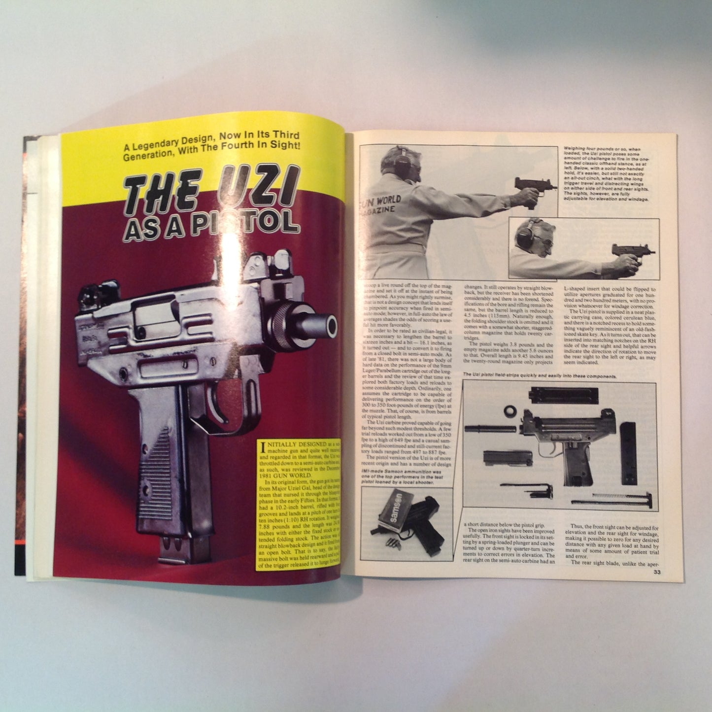 Vintage Aug 1985 Gun World Magazine BSA's CF2 .270 Rossi's .38 Revolvers Uzi 9mm Pistol Mexico Dove Shooters