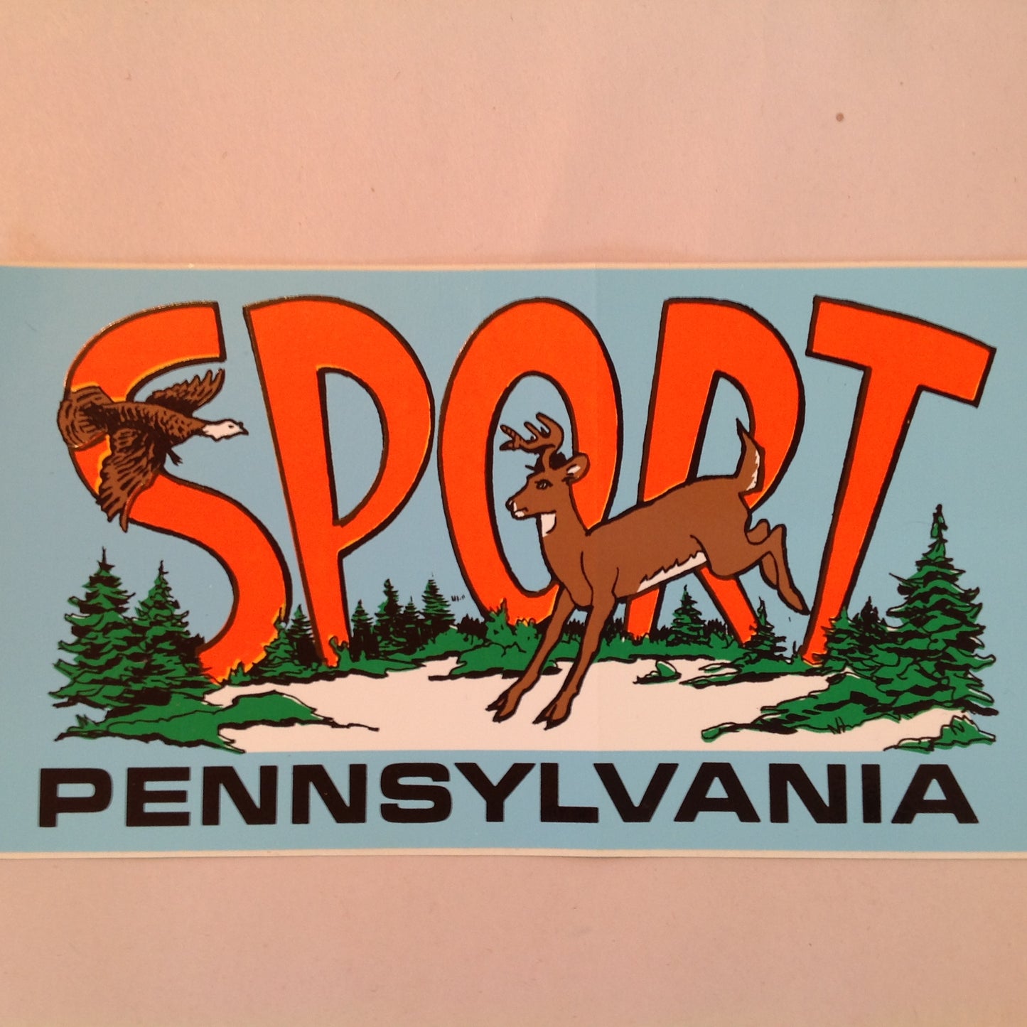 Vintage 1980's 3Pc Pennsylvania Game Commission SPORT Bumper Stickers Pinback