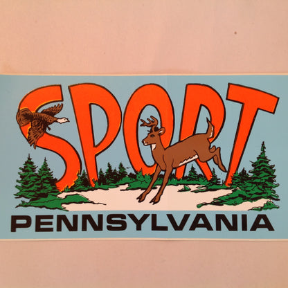 Vintage 1980's 3Pc Pennsylvania Game Commission SPORT Bumper Stickers Pinback