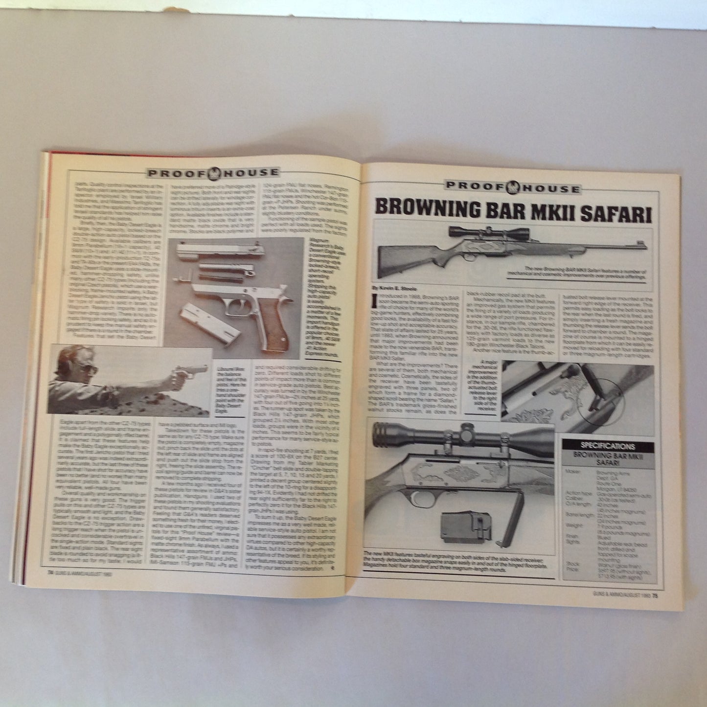 Vintage Aug 1983 Guns & Ammo Magazine .45 Combat Compacts