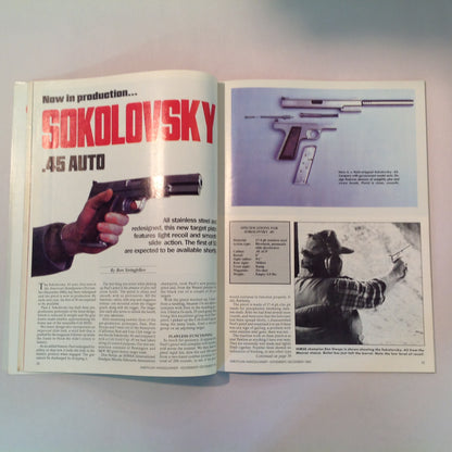 Vintage Nov/Dec 1982 American Handgunner Magazine CCI Blazer Ammo T/C Contender Sojolovsky .45 Fowler Wins Bianchi Cup Again