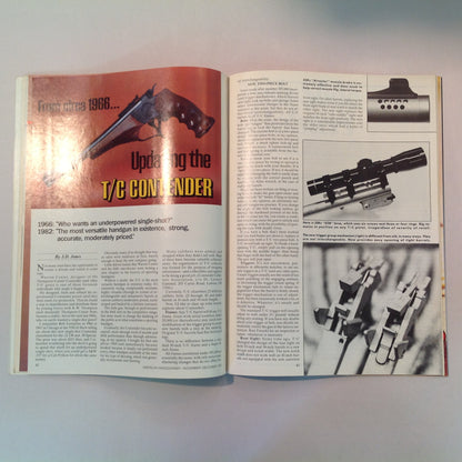 Vintage Nov/Dec 1982 American Handgunner Magazine CCI Blazer Ammo T/C Contender Sojolovsky .45 Fowler Wins Bianchi Cup Again
