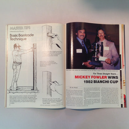 Vintage Nov/Dec 1982 American Handgunner Magazine CCI Blazer Ammo T/C Contender Sojolovsky .45 Fowler Wins Bianchi Cup Again