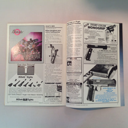 Vintage Nov/Dec 1982 American Handgunner Magazine CCI Blazer Ammo T/C Contender Sojolovsky .45 Fowler Wins Bianchi Cup Again