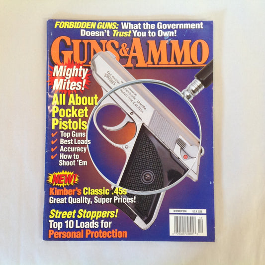 Vintage Dec 1996 Guns & Ammo Magazine All About Pocket Pistols