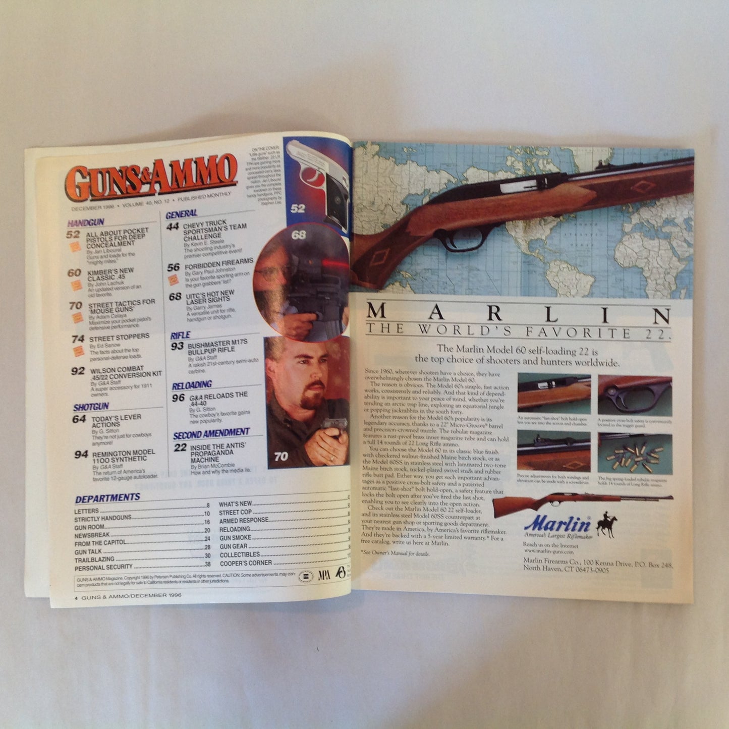 Vintage Dec 1996 Guns & Ammo Magazine All About Pocket Pistols