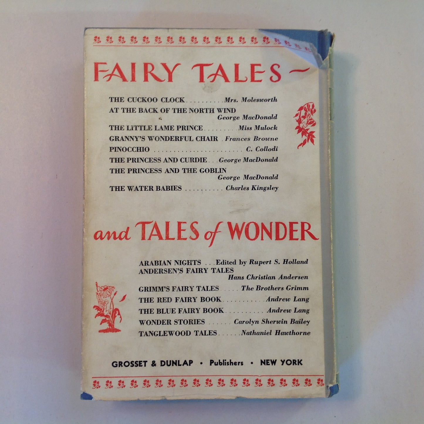 Vintage 1943 Hardcover Andersen's Fairy Tales Hans Christian Andersen