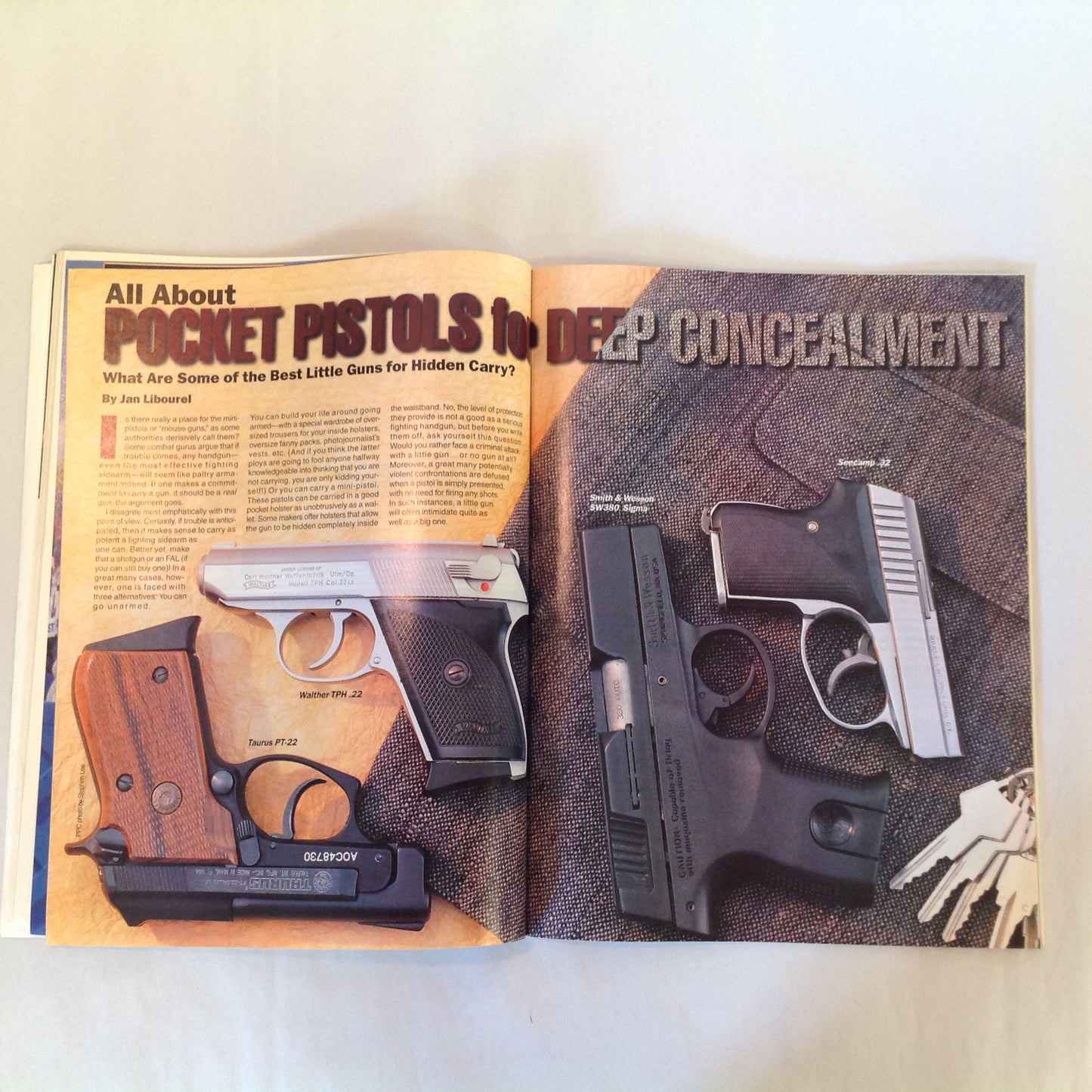 Vintage Dec 1996 Guns & Ammo Magazine All About Pocket Pistols