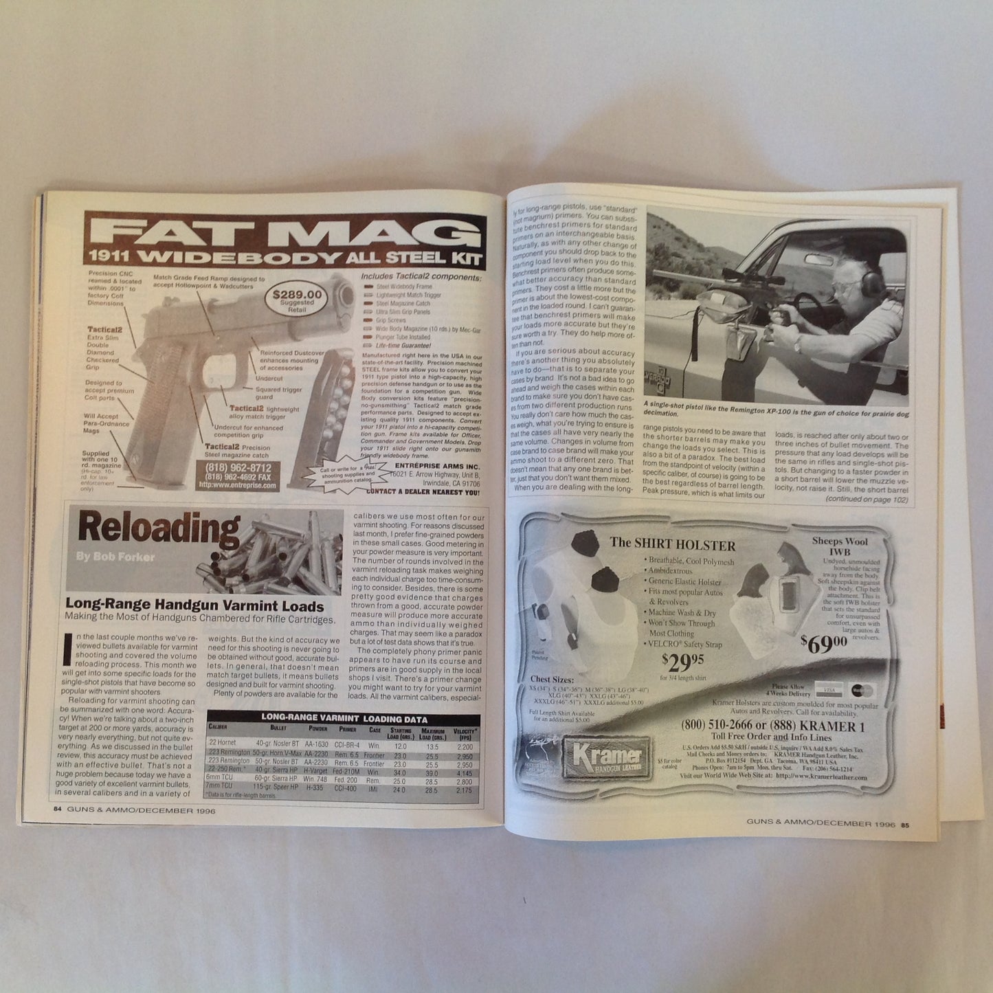Vintage Dec 1996 Guns & Ammo Magazine All About Pocket Pistols