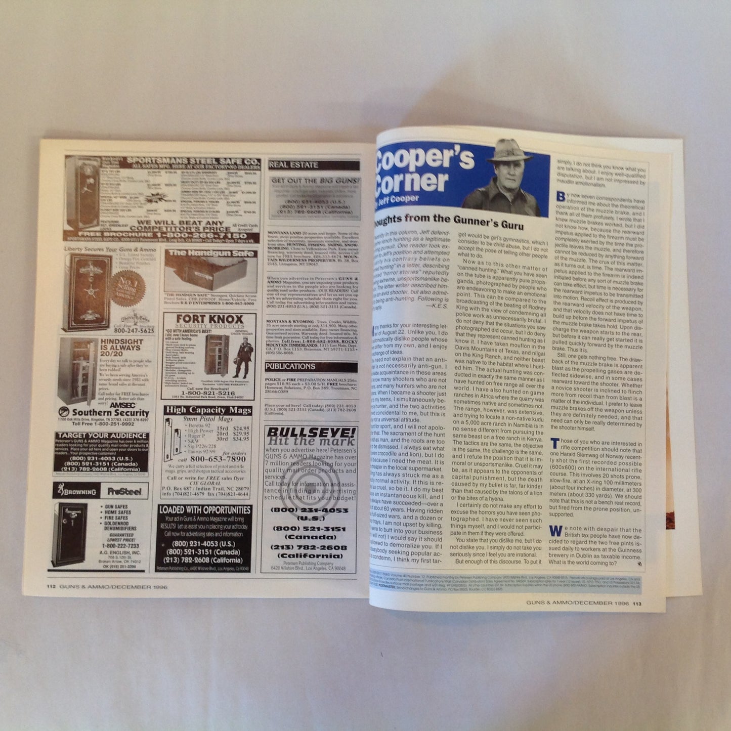 Vintage Dec 1996 Guns & Ammo Magazine All About Pocket Pistols