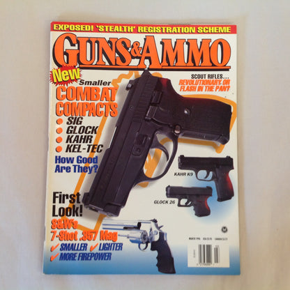 Vintage Mar 1996 Guns & Ammo Magazine Combat Compacts First Looks