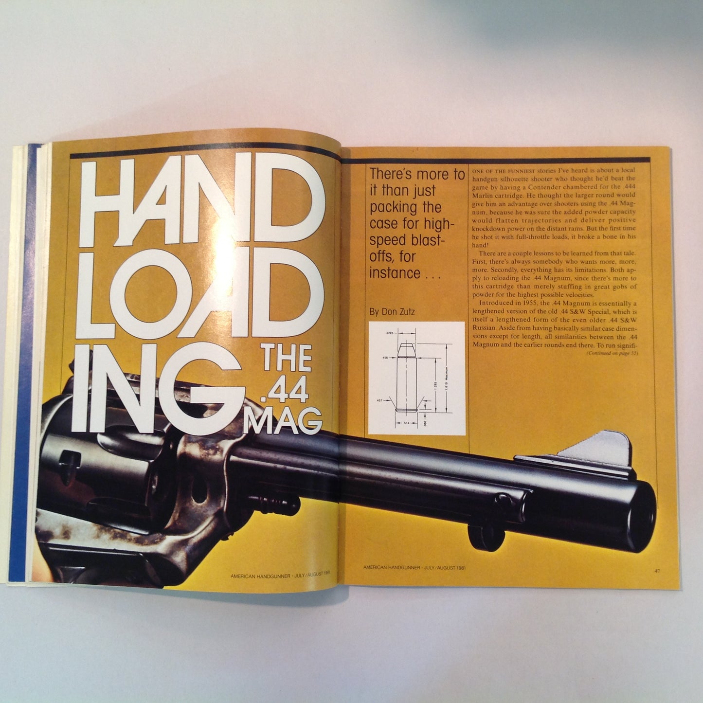 Vintage Jul/Aug 1981 American Handgunner Magazine .44 Magnums 9mm Revolvers 1981 Leathergoods Directory