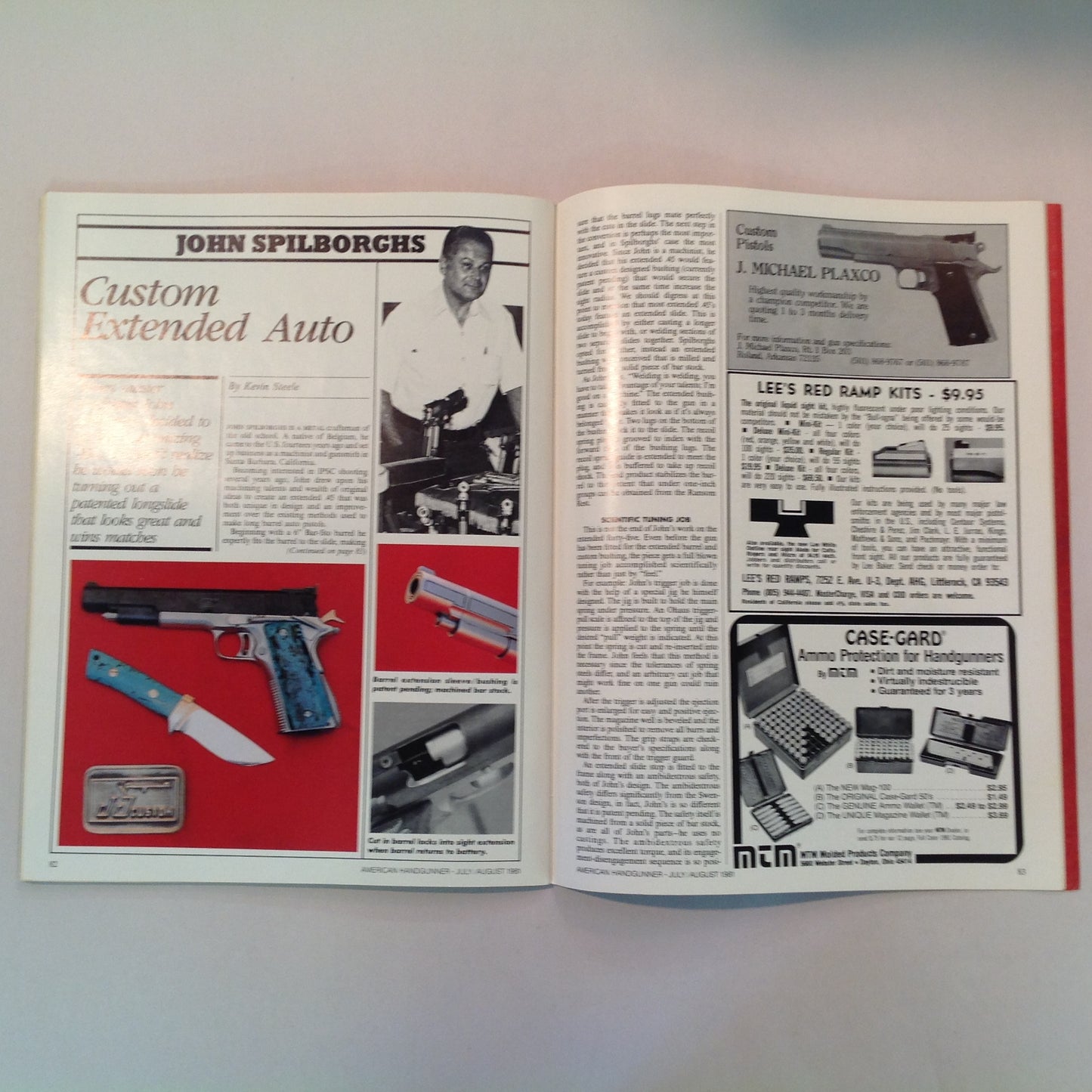 Vintage Jul/Aug 1981 American Handgunner Magazine .44 Magnums 9mm Revolvers 1981 Leathergoods Directory