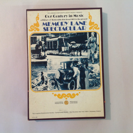 Vintage 1974 Longines Symphonette Society Presents Our Century in Music Vol 1: Memory Lane Spectacular 8-Track Cassette Tapes in Slipcase