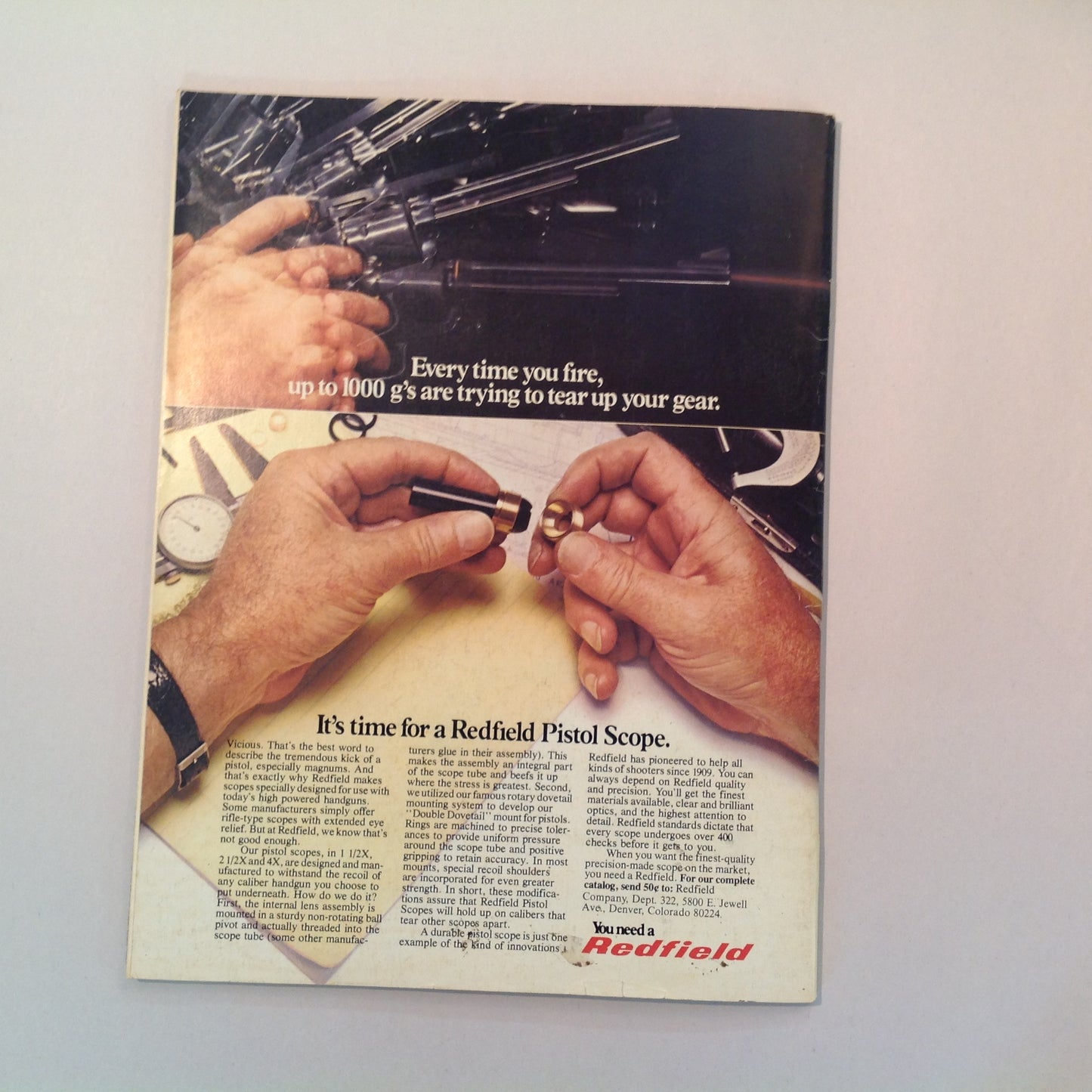 Vintage Jul/Aug 1981 American Handgunner Magazine .44 Magnums 9mm Revolvers 1981 Leathergoods Directory
