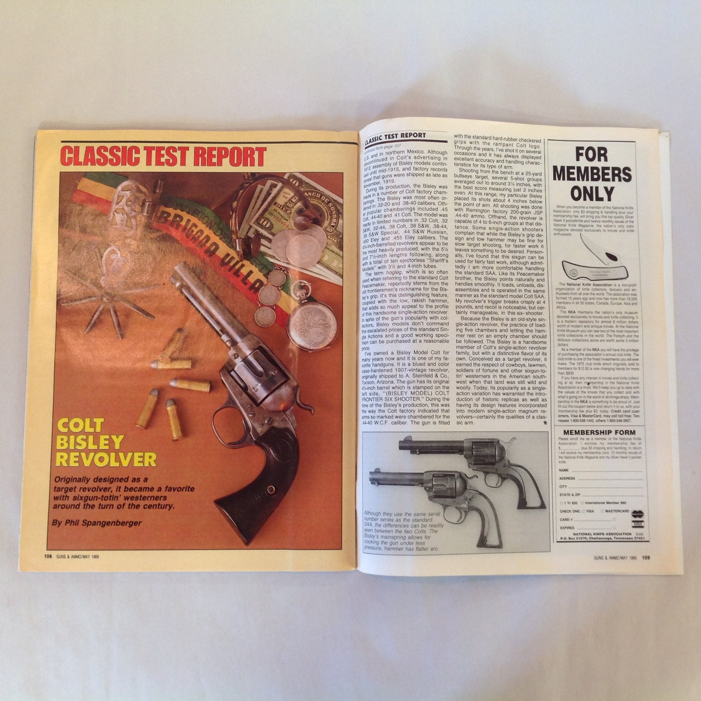 Vintage May 1989 Guns & Ammo Magazine Top 10 Combat Handguns Supercharged .45