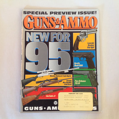 Vintage Feb 1995 Guns & Ammo Magazine New for 95 Preview Issue