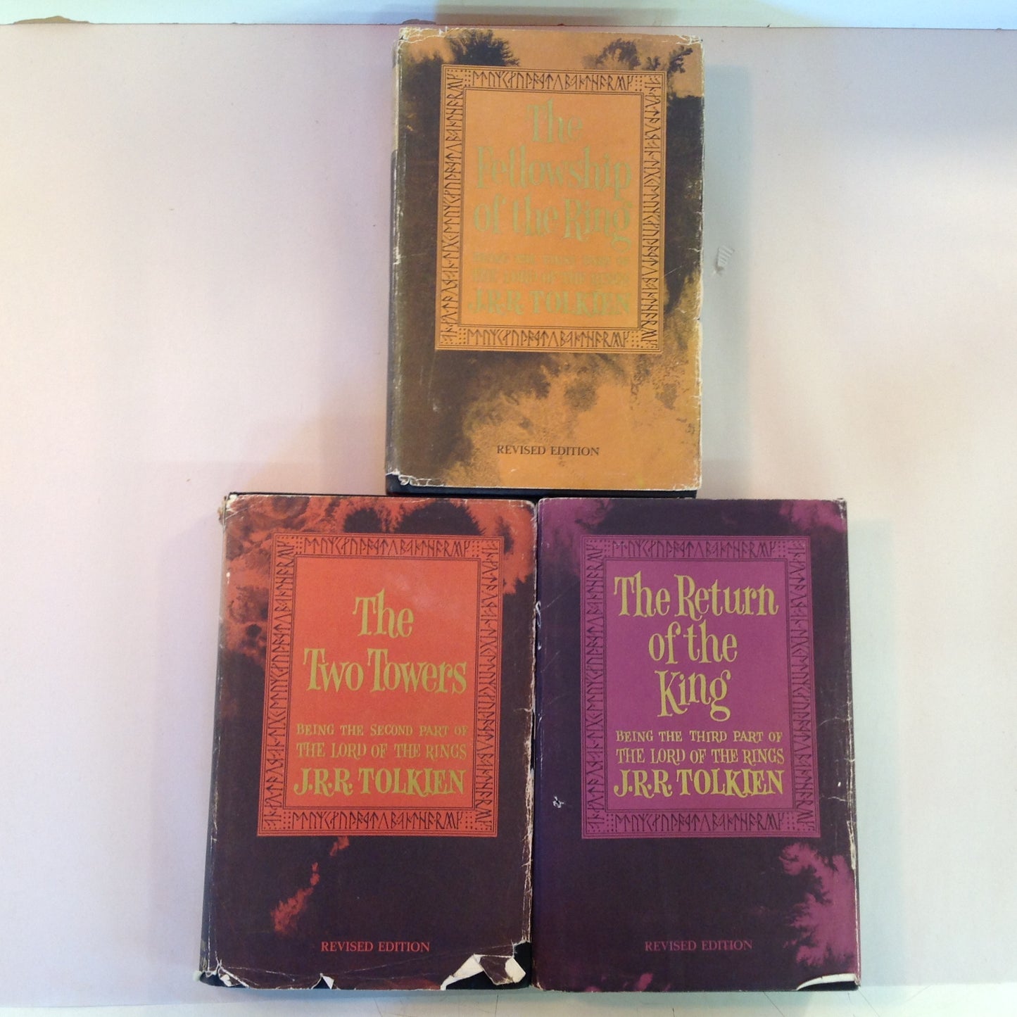 Vintage 1965 Hardcover 3-Volume Slipcase Box Set The Lord of the Rings J R R Tolkien Houghton Mifflin