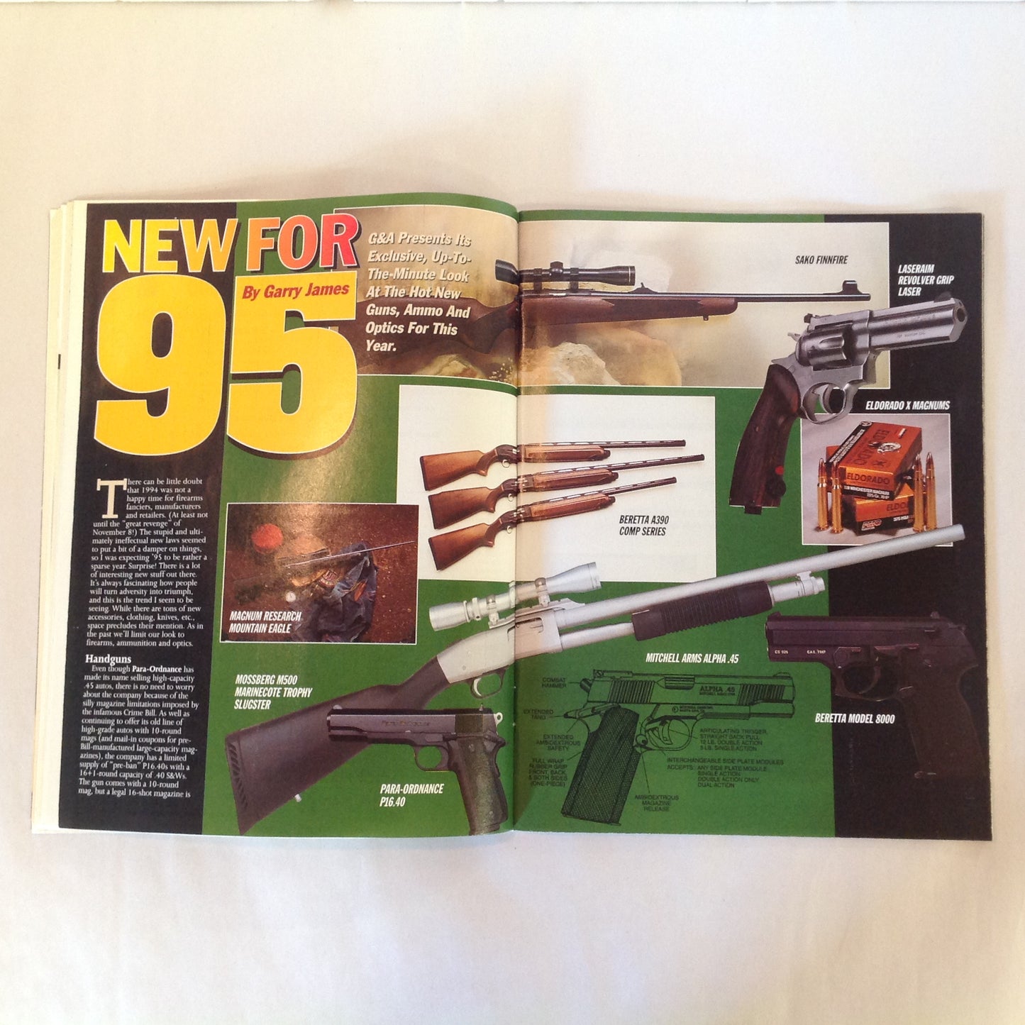 Vintage Feb 1995 Guns & Ammo Magazine New for 95 Preview Issue