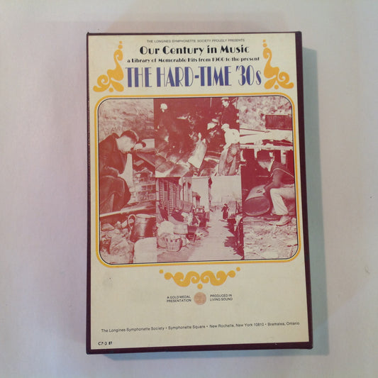 Vintage 1974 Longines Symphonette Society Presents Our Century in Music Vol 3: The Hard-Time '30s 8-Track Cassette Tapes in Slipcase