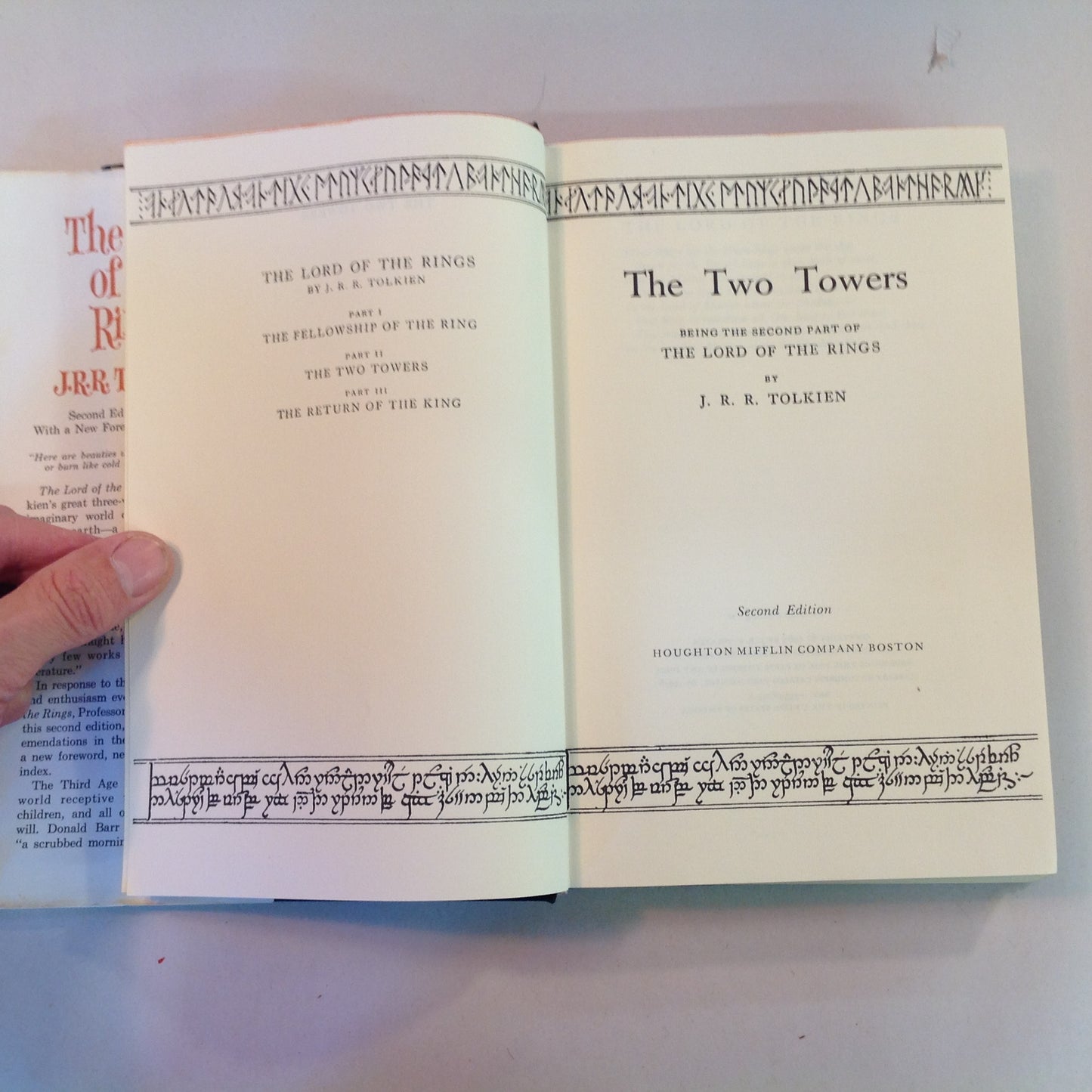 Vintage 1965 Hardcover 3-Volume Slipcase Box Set The Lord of the Rings J R R Tolkien Houghton Mifflin