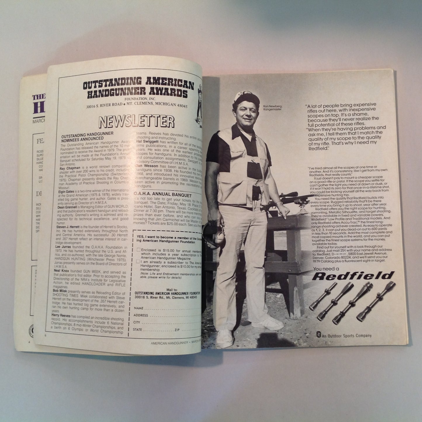 Vintage Mar/Apr 1979 The American Handgunner Magazine IPS National Championships IHMS 1978 Internationals Single Action Revolvers Colt's S.A.A. William B Ruger Interview