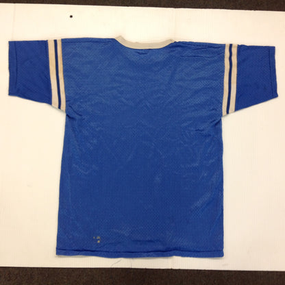 Vintage 1970's Hutch Reach Company Child's Royal Blue Mesh White Piping Short Sleeve Jersey 40-42