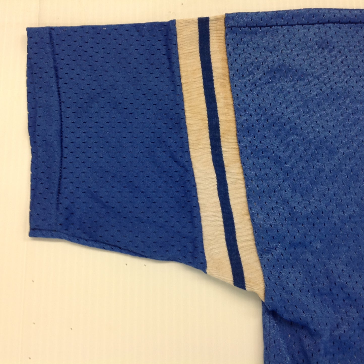 Vintage 1970's Hutch Reach Company Child's Royal Blue Mesh White Piping Short Sleeve Jersey 40-42