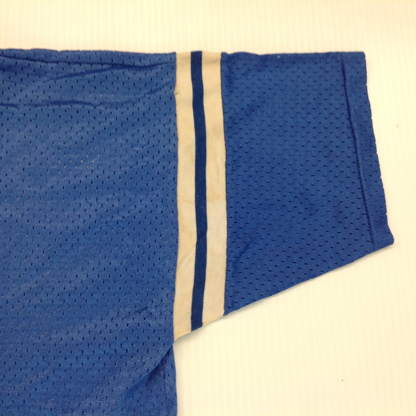 Vintage 1970's Hutch Reach Company Child's Royal Blue Mesh White Piping Short Sleeve Jersey 40-42