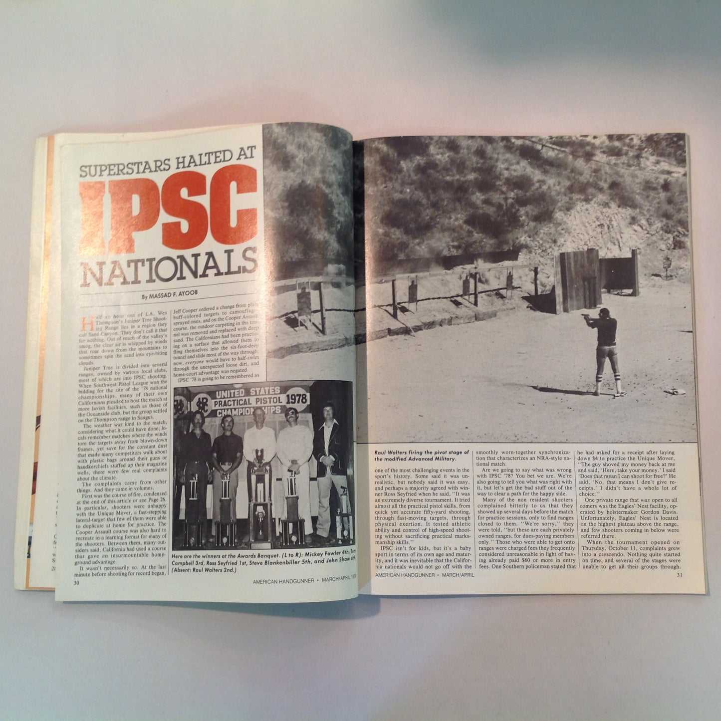Vintage Mar/Apr 1979 The American Handgunner Magazine IPS National Championships IHMS 1978 Internationals Single Action Revolvers Colt's S.A.A. William B Ruger Interview
