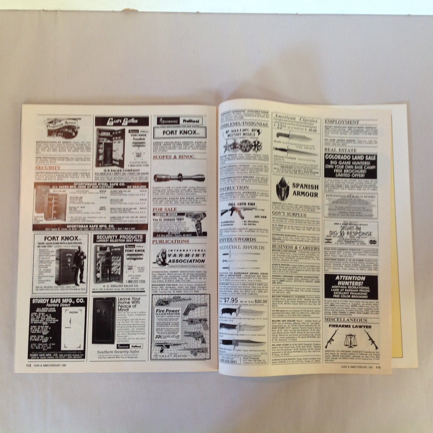 Vintage Feb 1990 Guns & Ammo Magazine 21st Century Ram-Line Plastic Pistol